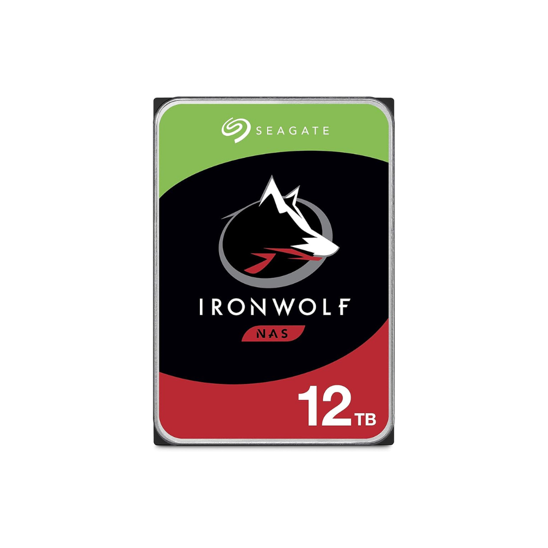 Seagate IronWolf 12 To, Disque dur interne NAS HDD, CMR 3,5″ SATA 6 Gbit/s 7 200 tr/min, 256 Mo de mémoire cache