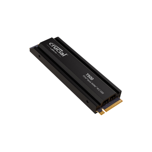 Crucial T500 SSD 1To PCIe Gen4 NVMe M.2 PS5 SSD Interne Gaming avec Dissipateur, jusqu’à 7300Mo/s