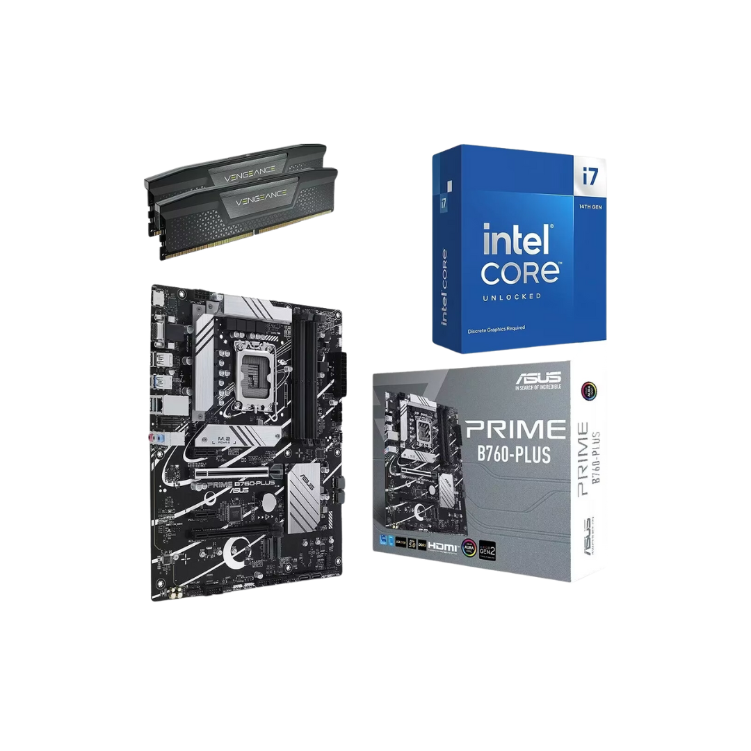 Kit évo Core i7-14700KF + PRIME B760-PLUS + 32 Go