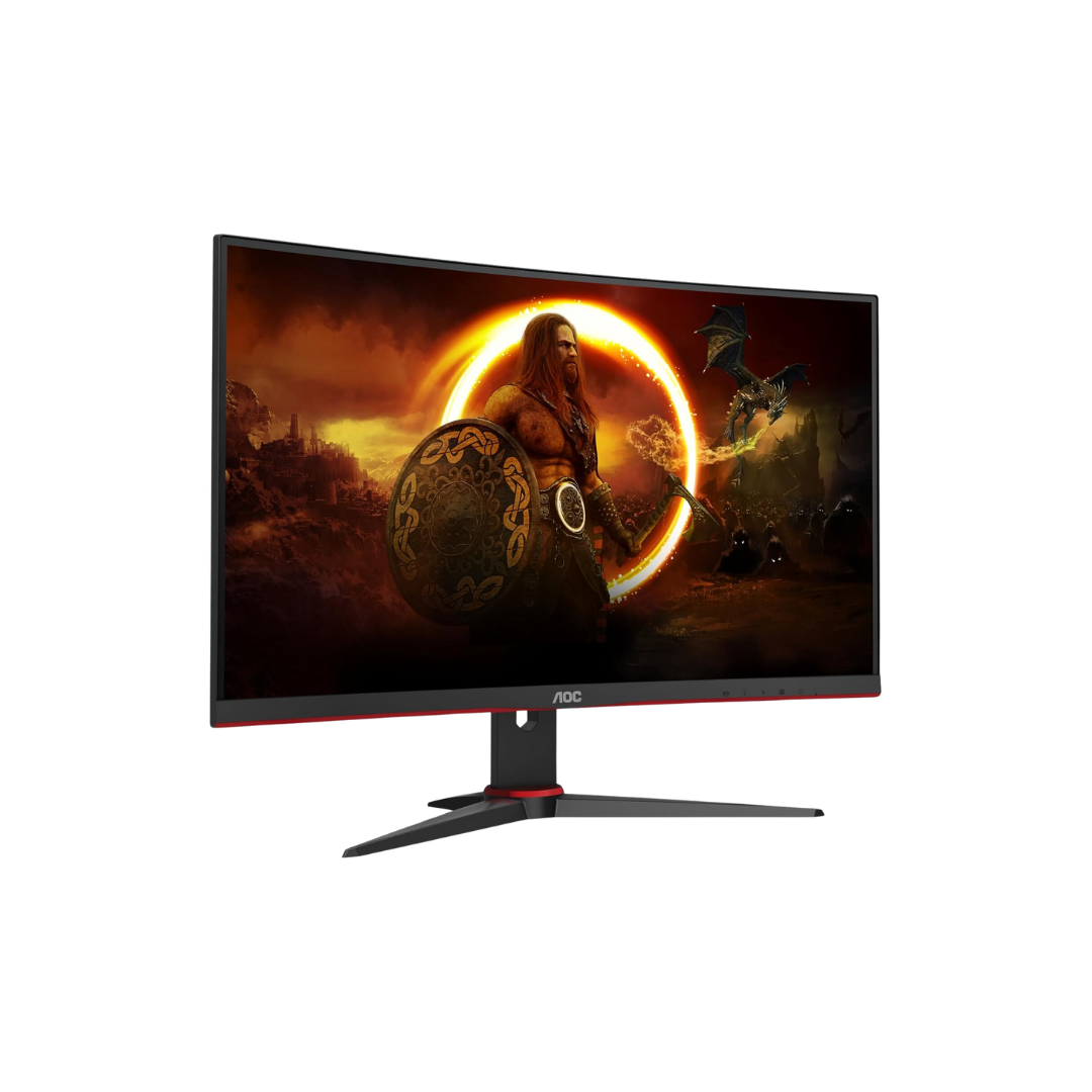 AOC Écran gaming incurvé CQ27G2U 68 cm, 27″  (QHD, HDMI, DisplayPort, FreeSync, temps de réponse de 1 ms, 144 Hz, 2560×1440)