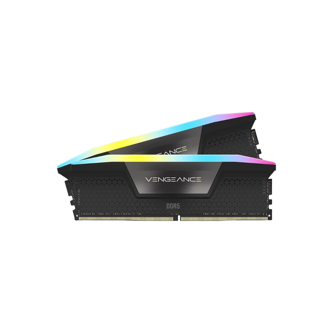 Corsair VENGEANCE RGB DDR5 RAM 32GB (2x16GB) 6400MHz CL32 Intel XMP iCUE Compatible Computer Memory – Black