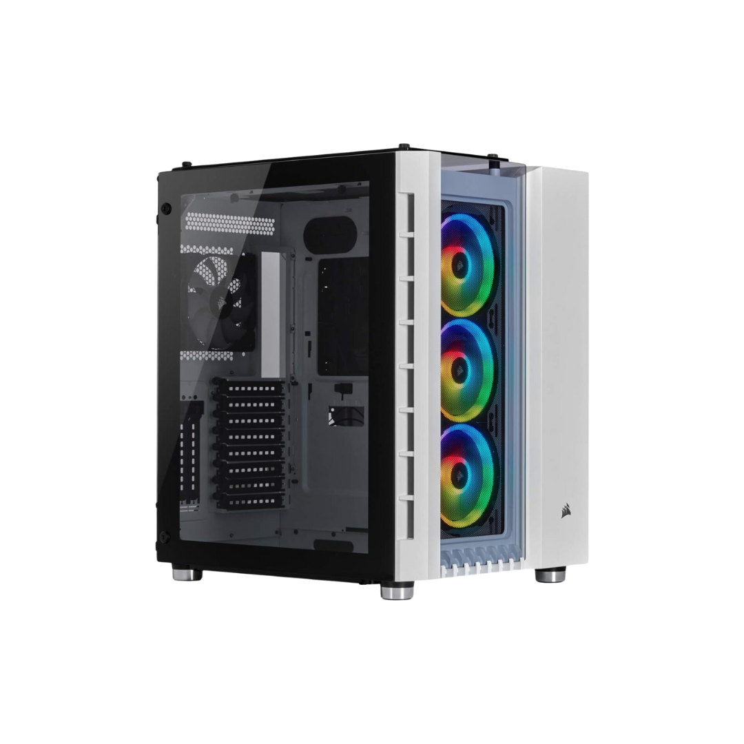 Corsair Crystal Series 680X RGB, Flux d’air élevéen Verre Trempé ATX Astucieux Gaming Boîtier – Blanc