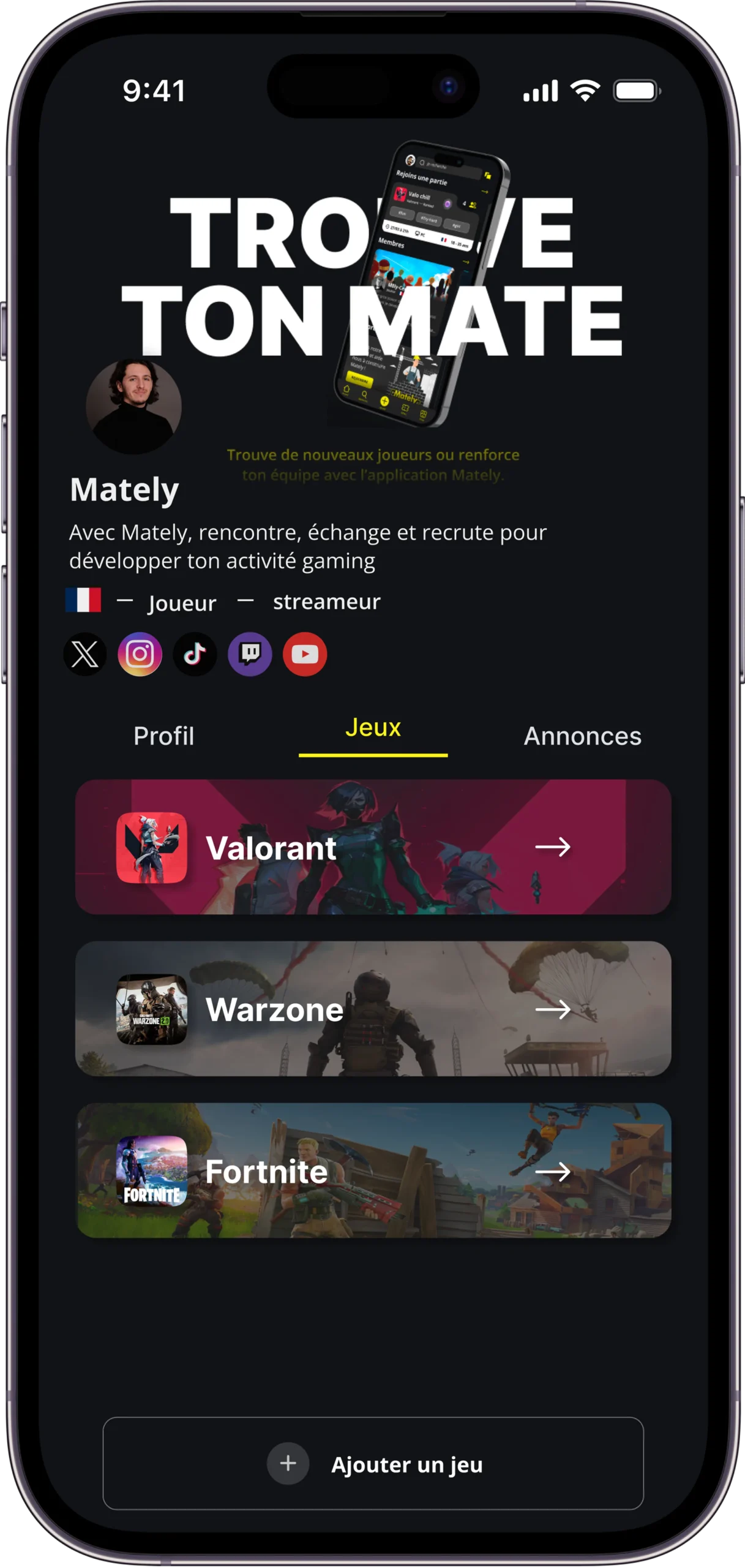 Profil JEUX