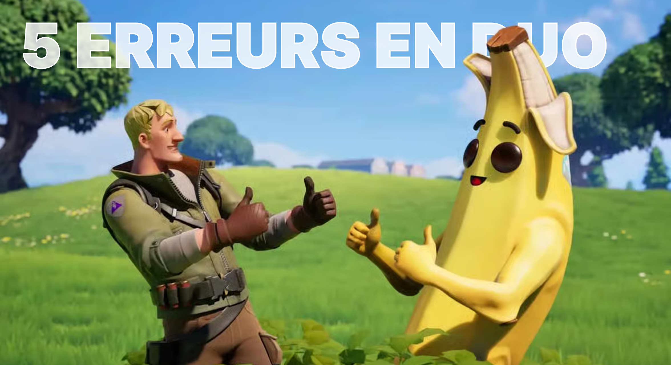"Deux joueurs Fortnite en duo analysant leurs erreurs après une partie